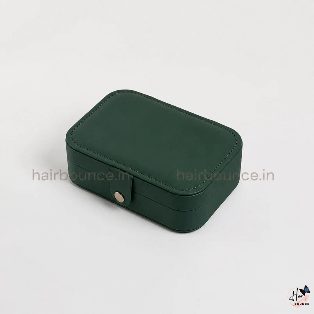 Leather Zipper Portable Storage Case with Dividers Container for Rings, Earrings, Necklace Home Organizer