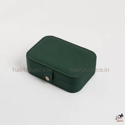 Leather Zipper Portable Storage Case with Dividers Container for Rings, Earrings, Necklace Home Organizer