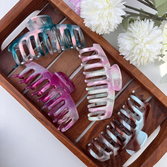Dreamy Swirl Pastel Hair Claw - Large
