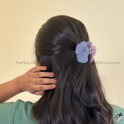 Dual Colour Hibiscus Hair Claw - Medium