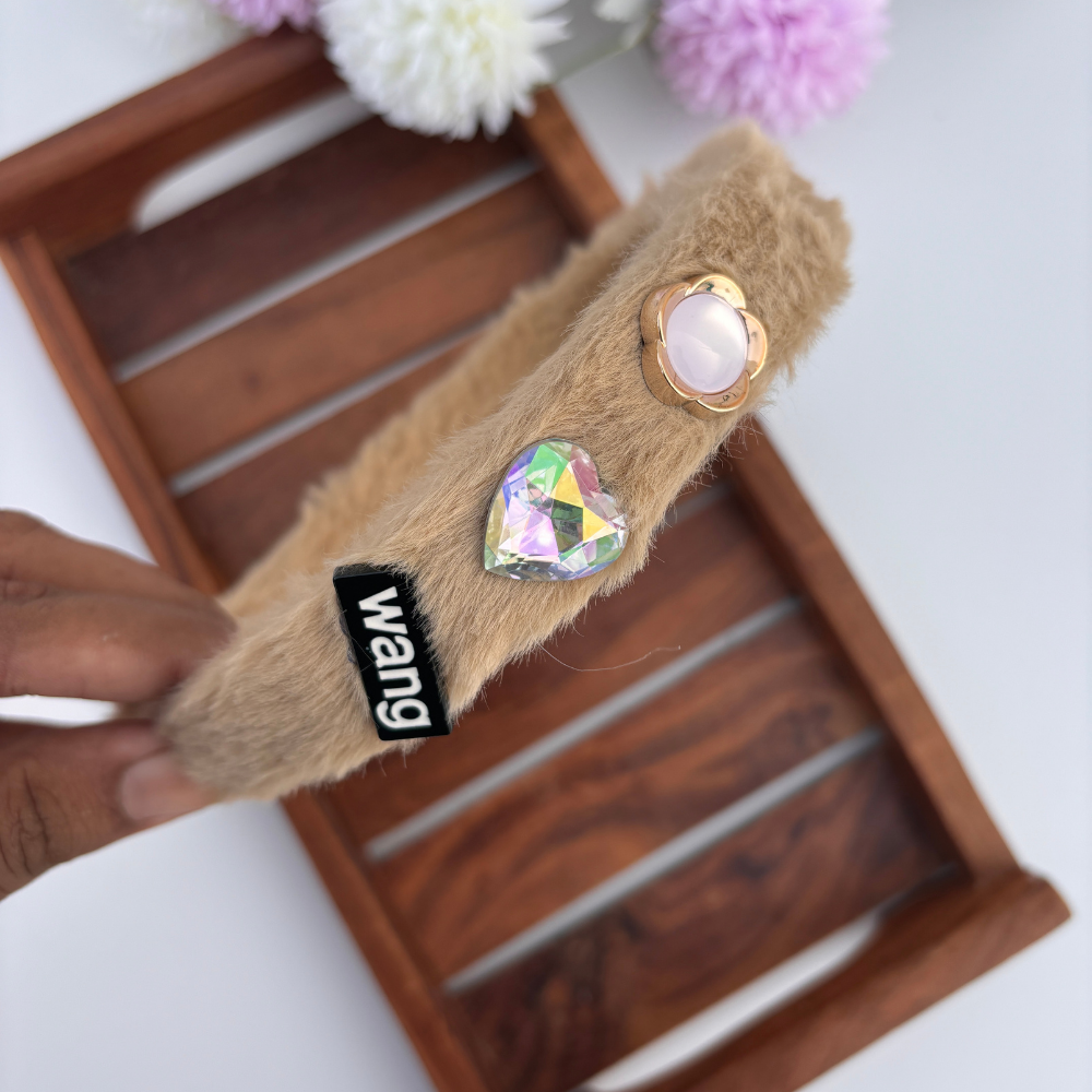 Glam Furry Jewel Headband