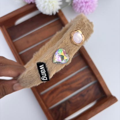 Glam Furry Jewel Headband