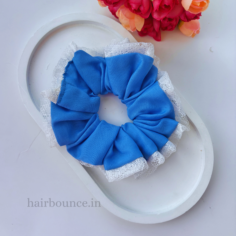 Vintage Scrunchie - Blue