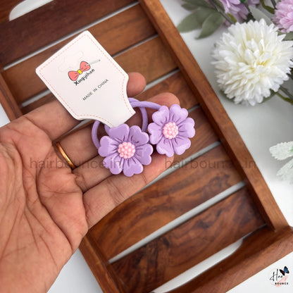 Cute Daisy Flower Hair Ties for Girls – Pack of 2
