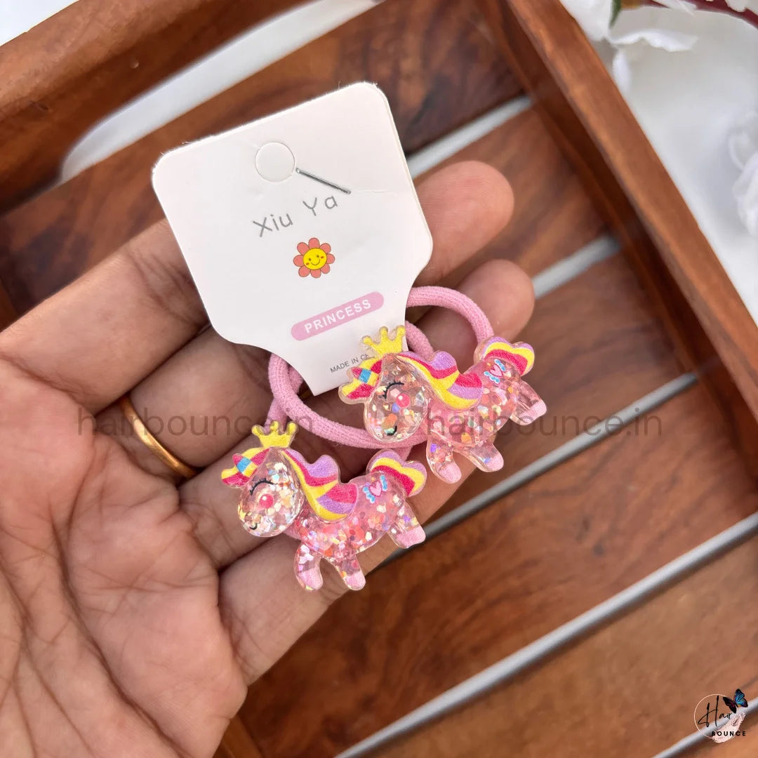 Sparkly Unicorn Kids Hair Ties – Pack of 5
