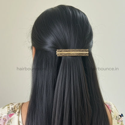 Antique Dual Line Rectangle Hair Clip