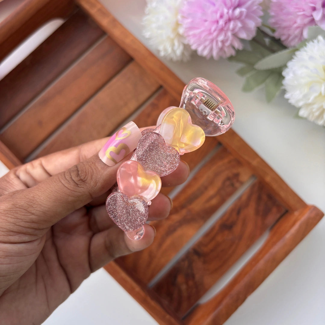 Bofeini Shimmer Heart Banana Clip