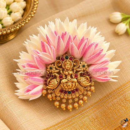 Divine Lakshmi Jathi & Pitchi Poo Floral Center Hair Clip