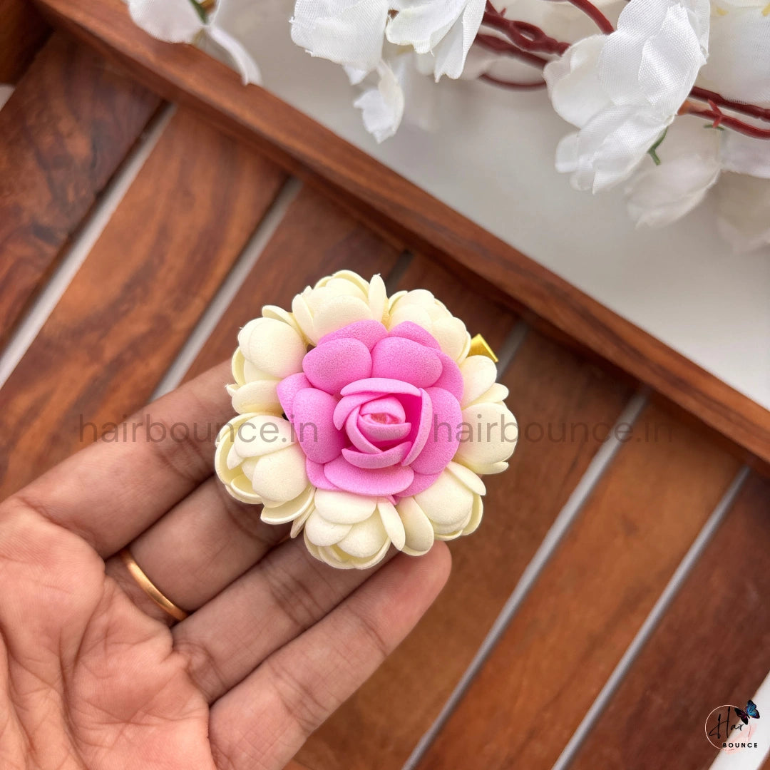Malli Poo Rose Floral Alligator Hair Clip