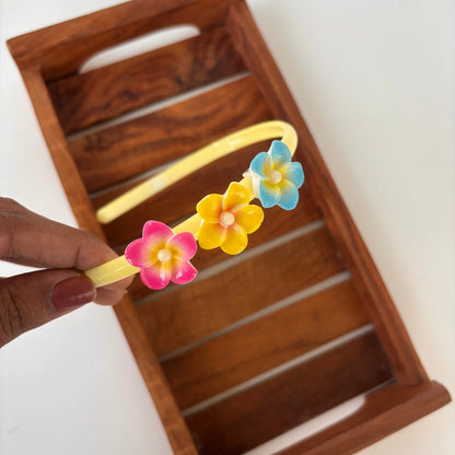 Rainbow Petal Flower Headband