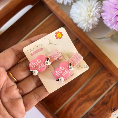 Cute Minnie Mouse Bow Alligator Hair Clips for Girls - Set of 5