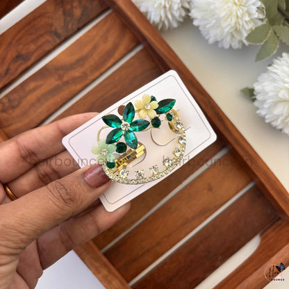 Royal Bloom Crystal Hair Claw