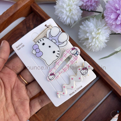 Pretty Kitty Kids Hair Clip Set – Pack of 3