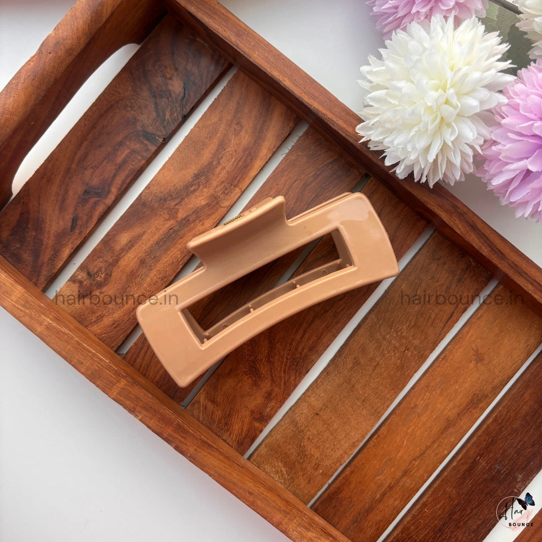 Unbreakable Rectangle Hair Claw – Strong Grip | Everyday Hair Clip