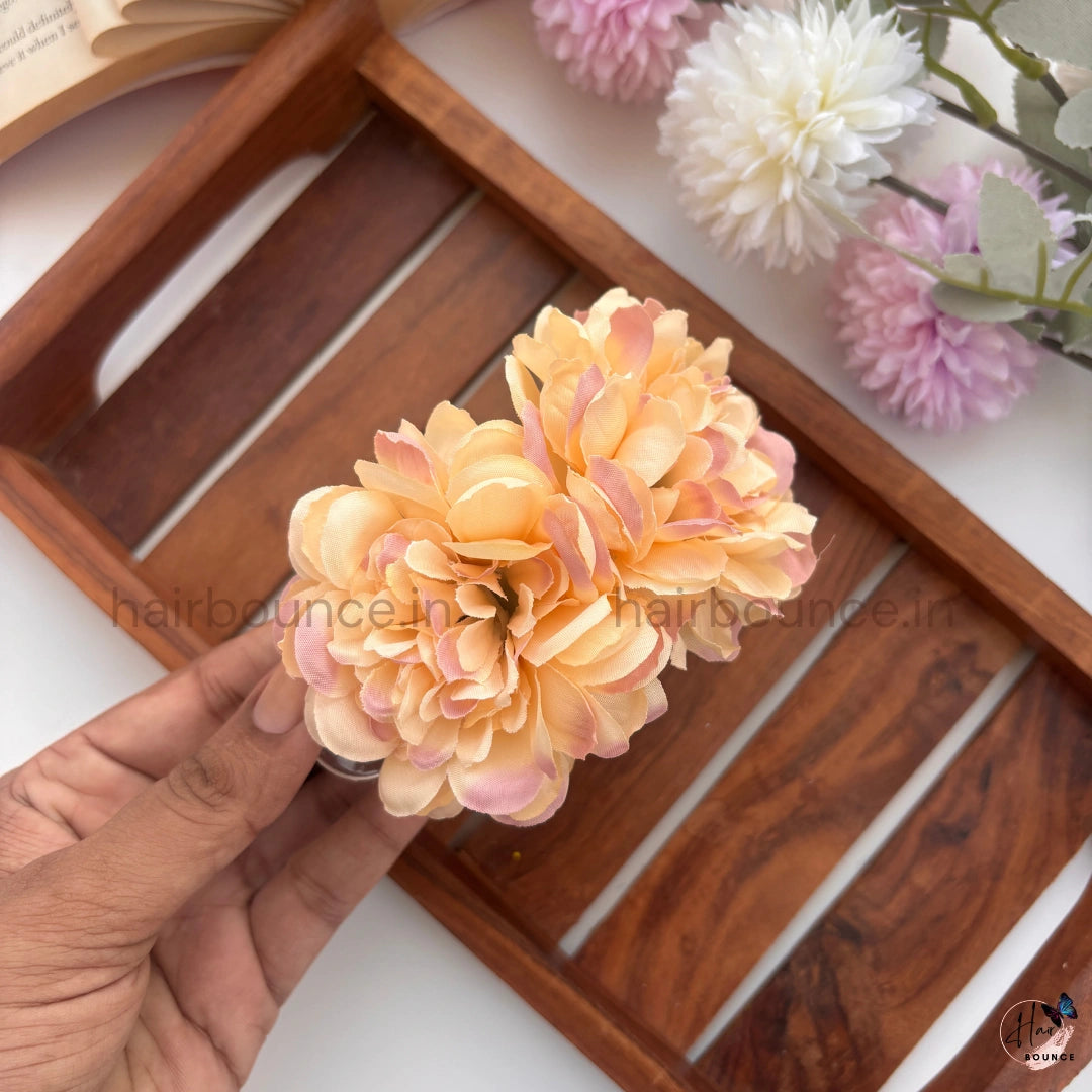 Peony Bloom Curved Hair Clip – Large