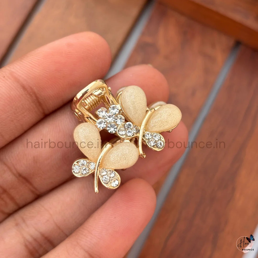 Crystal Butterfly Garden Mini Hair Claw Clips – Pack of 6