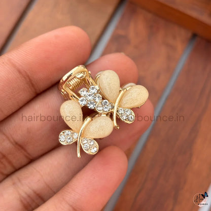 Crystal Butterfly Garden Mini Hair Claw Clips – Pack of 6