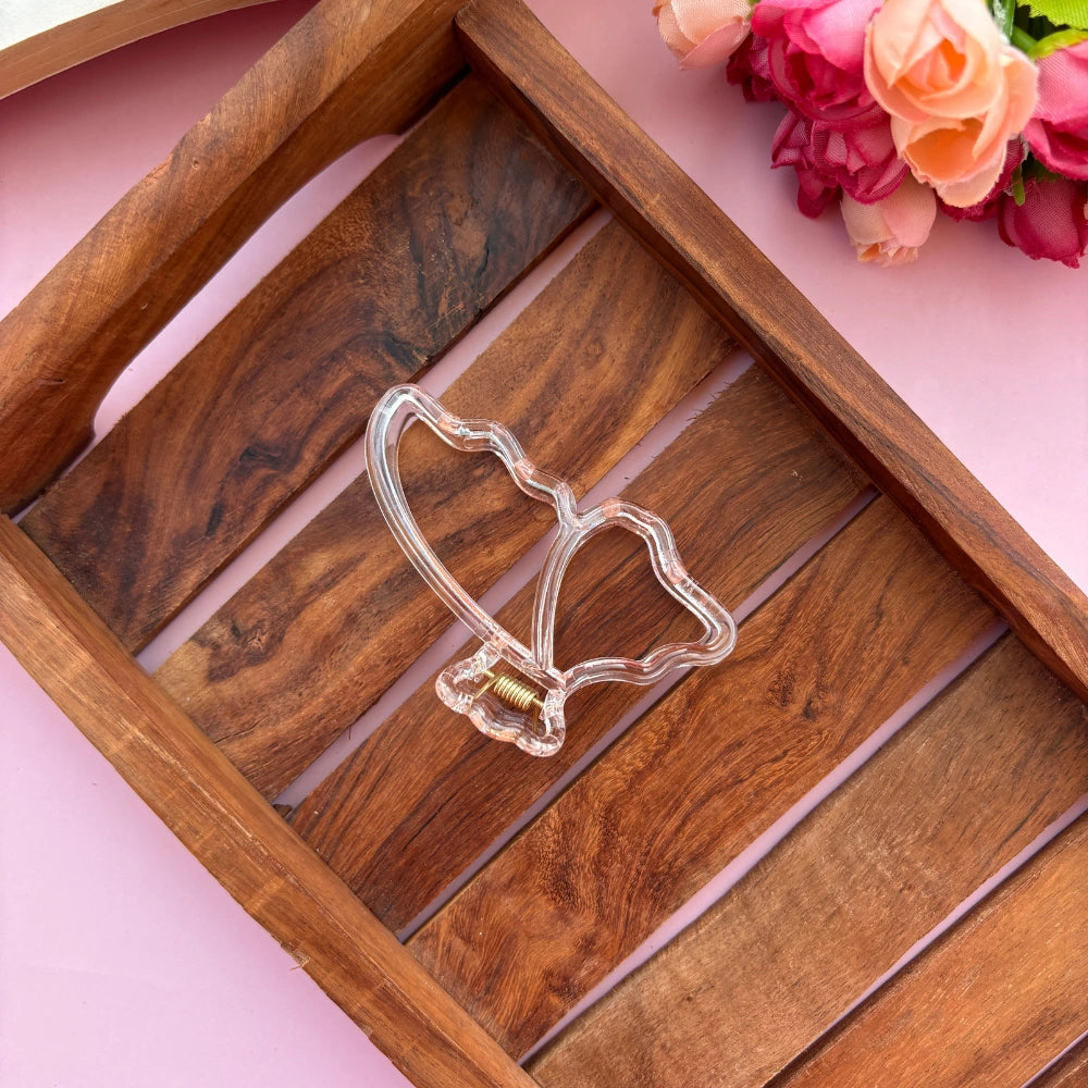 Shinny Butterfly Outline Hair Claw - Medium