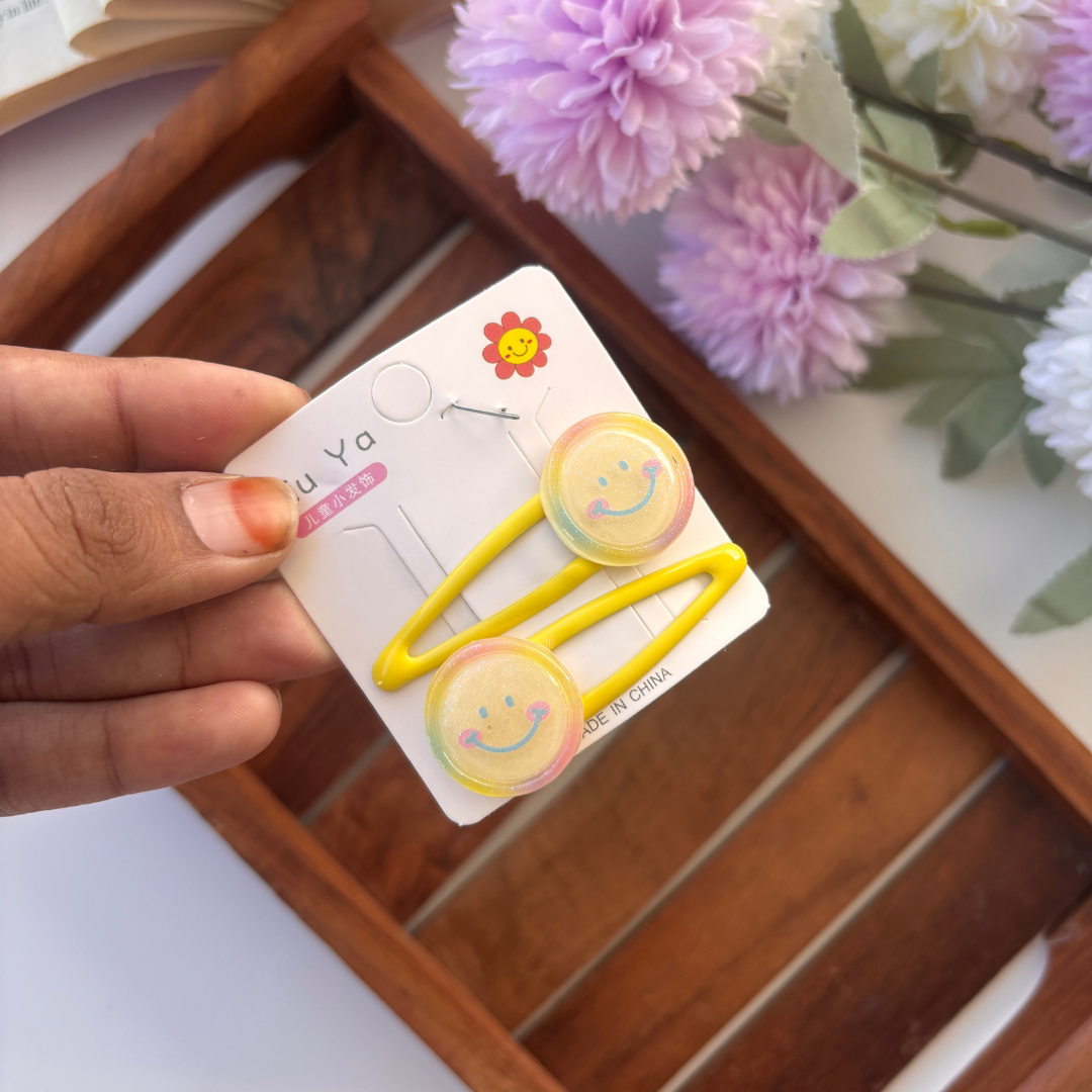 Happy Faces Hair Clip