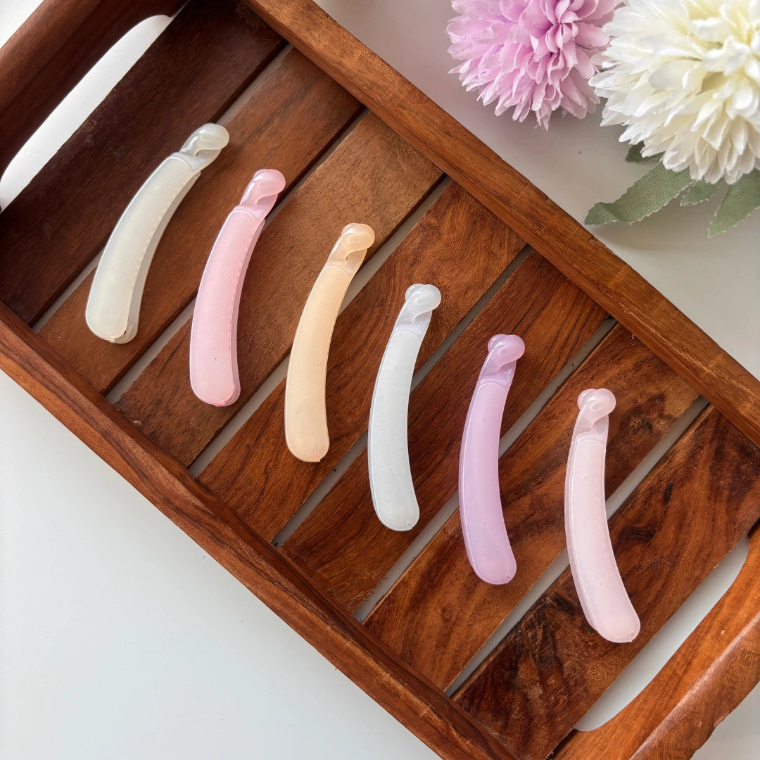 Pastel Pearl Shine Banana Clip - Medium
