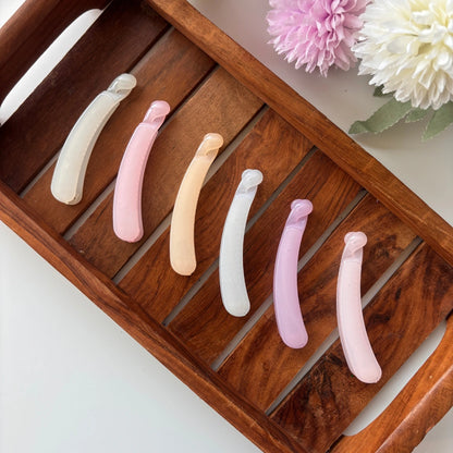 Pastel Pearl Shine Banana Clip - Medium