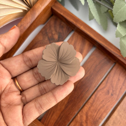Light Shades Matte Hibiscus Flower Hair Claw - Small