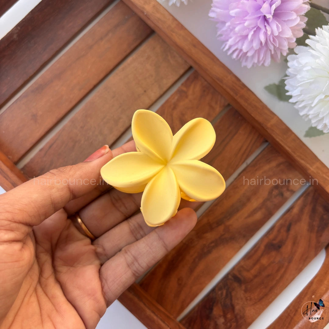 Pastel Bloom Matte Hair Claw – Medium