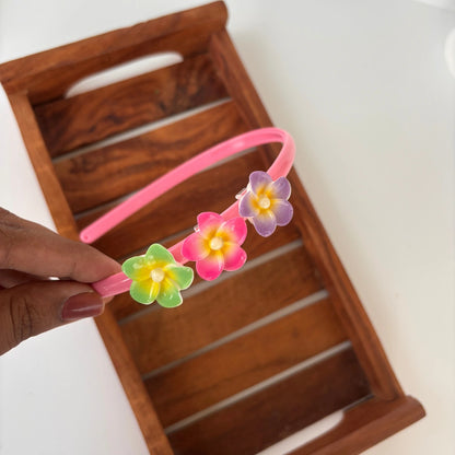 Rainbow Petal Flower Headband