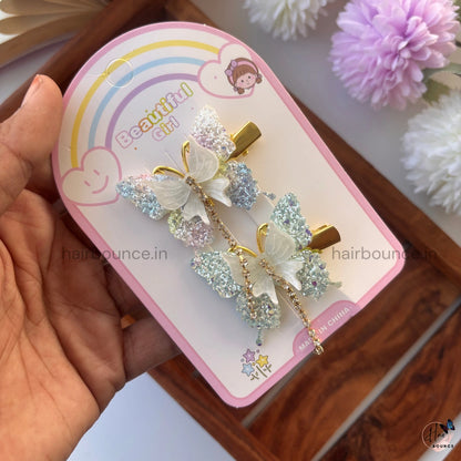 Glitter Flutter Butterfly Hair Clips – Set of 2