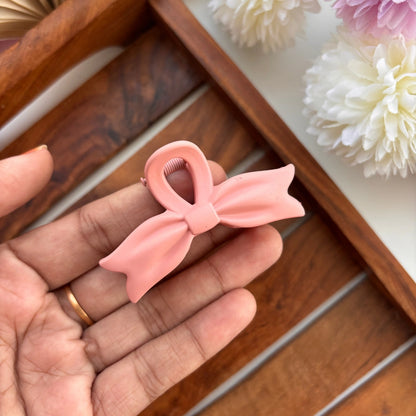 🎀 Pastel Bow Hair Claw – Medium