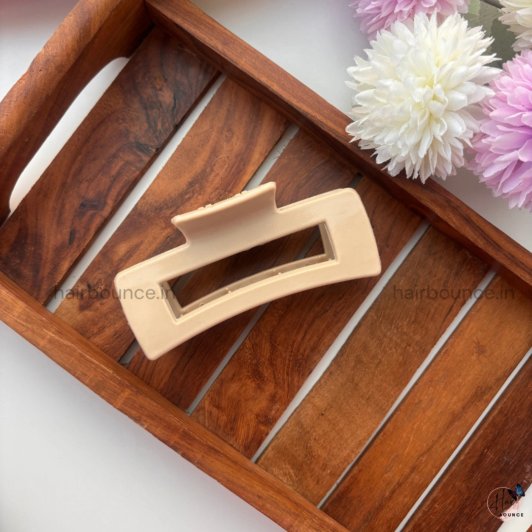 Unbreakable Rectangle Hair Claw – Strong Grip | Everyday Hair Clip