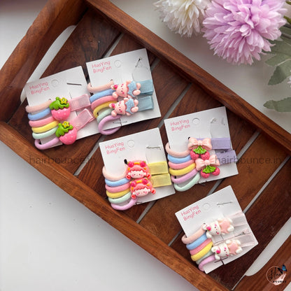Cute Strawberry & Animal Rubber Bands