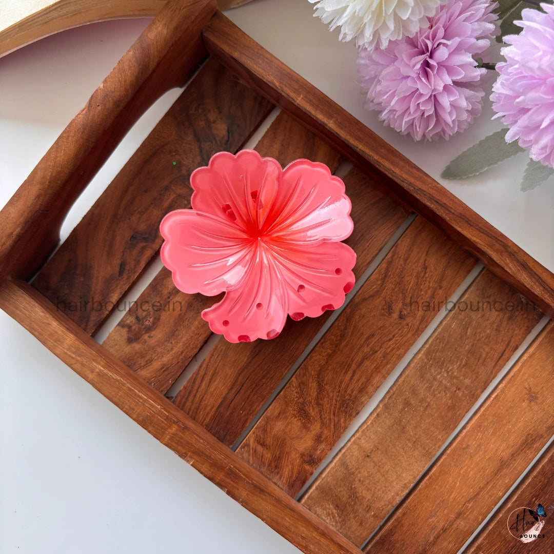 Shinny Hibiscus Hair Claw - Large