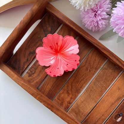 Shinny Hibiscus Hair Claw - Large