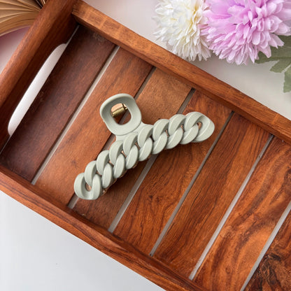 Dual Colour Chain Hair Claw - Large