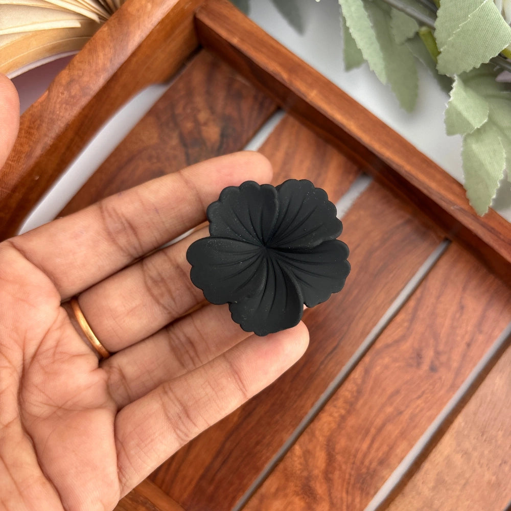 Light Shades Matte Hibiscus Flower Hair Claw - Small