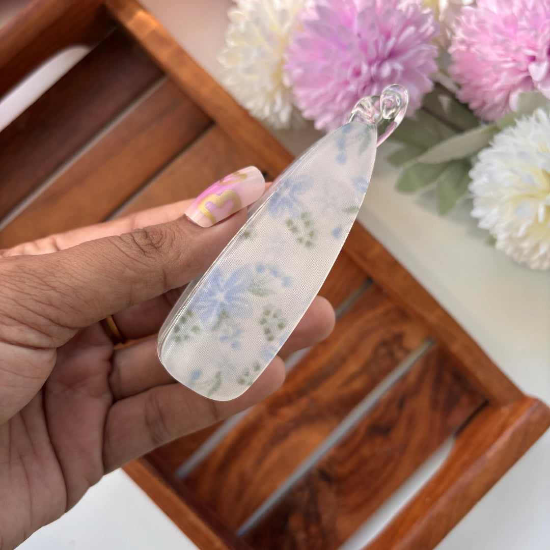 Bofeini Flower Printed Lock Banana Clip - Large