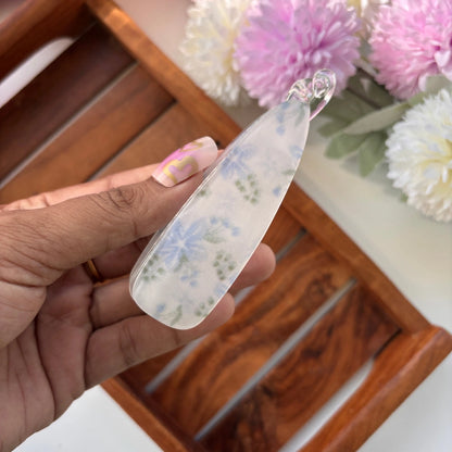 Bofeini Flower Printed Lock Banana Clip - Large