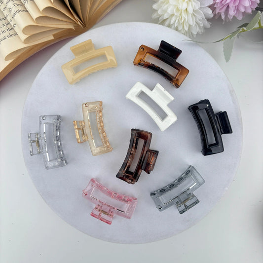 Glossy Rectangle Hair Claw - Small