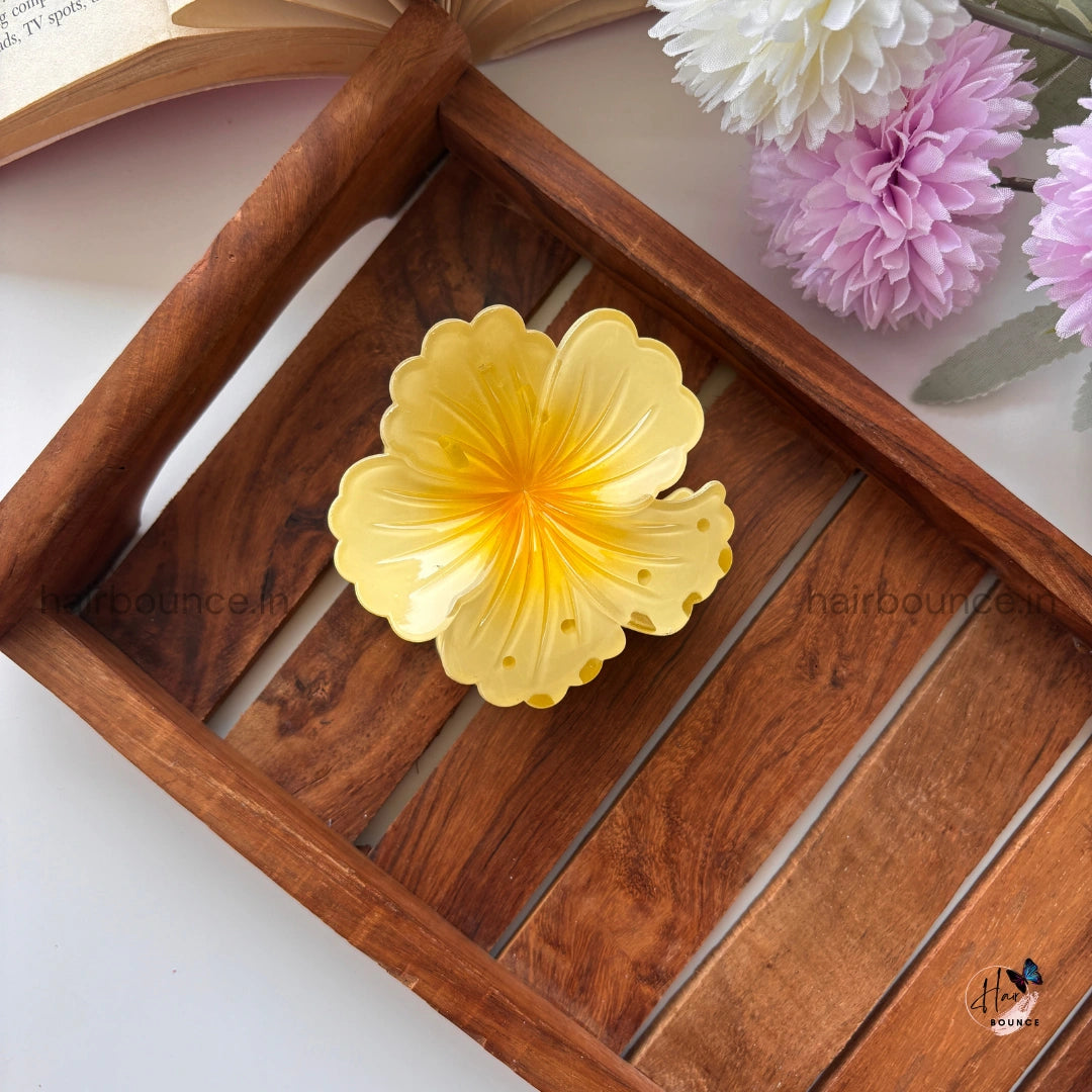 Shinny Hibiscus Hair Claw - Large