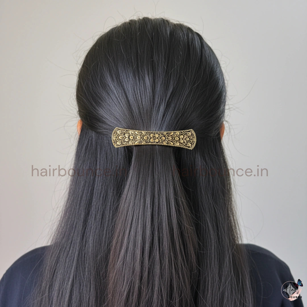 Vintage Garden Scroll Barrette – Elegant Statement Clip