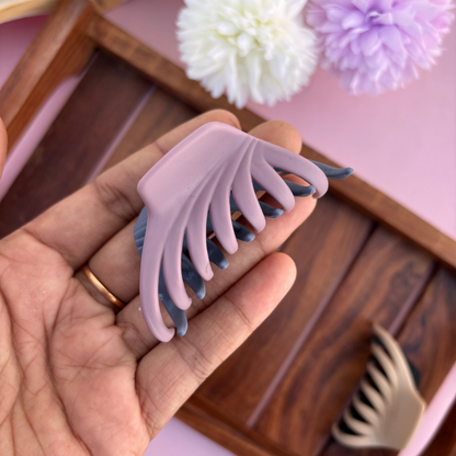 Dual Colour Lined Hair Claw - Medium