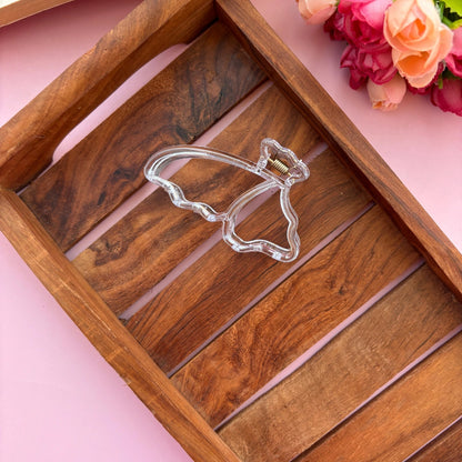 Shinny Butterfly Outline Hair Claw - Medium