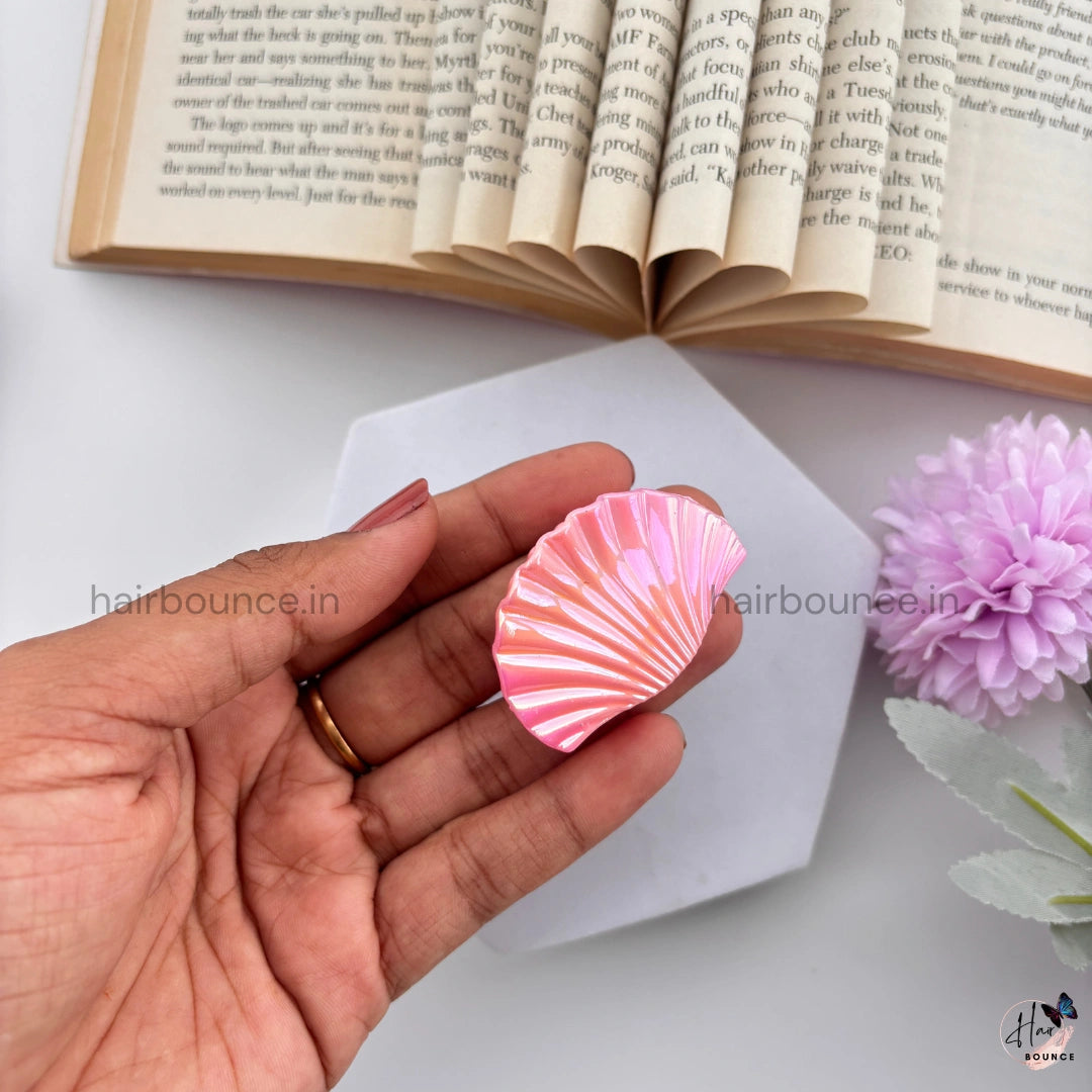 Dual Colour Shinny Shell Hair Claw - Small