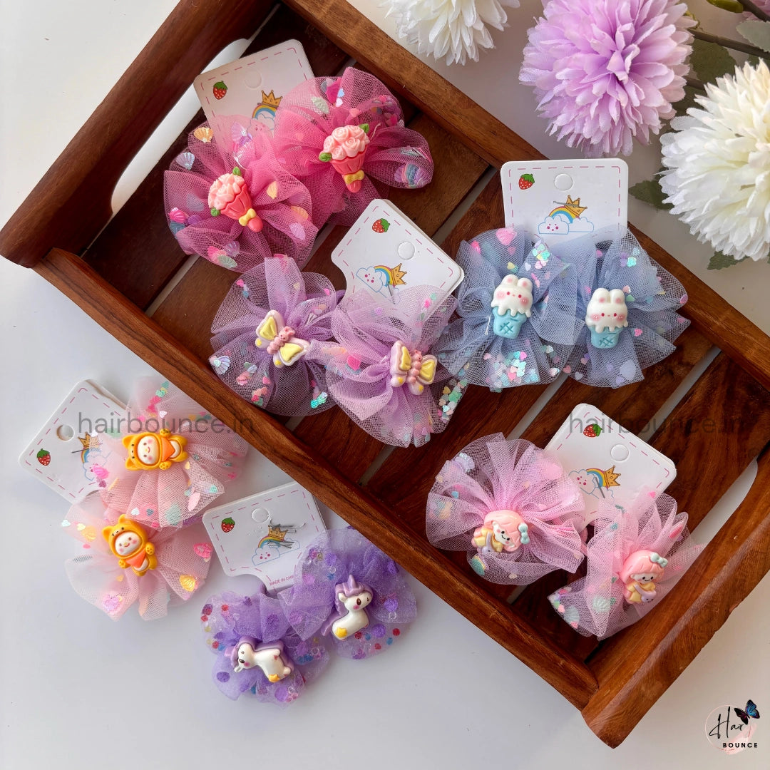 Sheer Pearl Charm Hair Rubber Bands