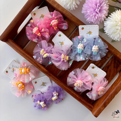 Sheer Pearl Charm Hair Rubber Bands