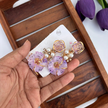 Hibiscus Rose Alligator Clip