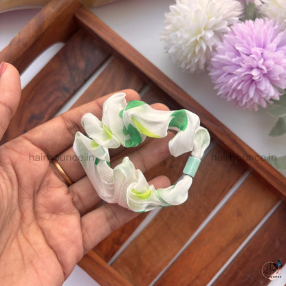 Pastel Swirl Sheer Scrunchie