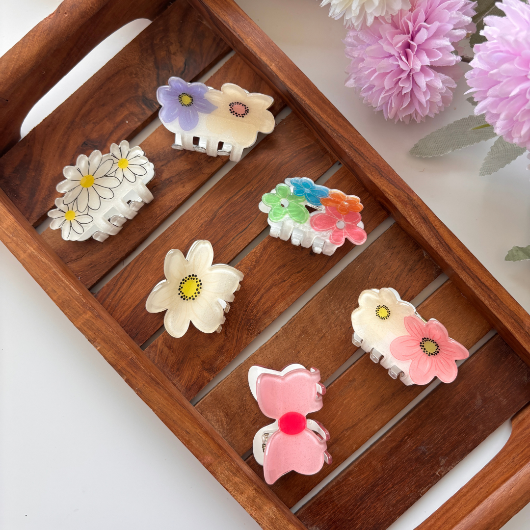 Floral Hair Claw - Medium