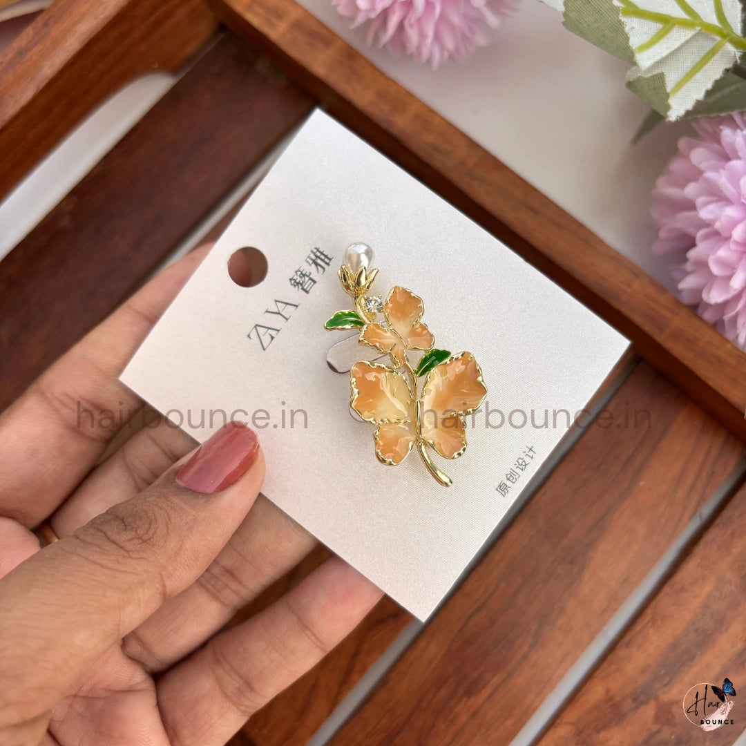 Pearl Butterfly Bloom Brooch